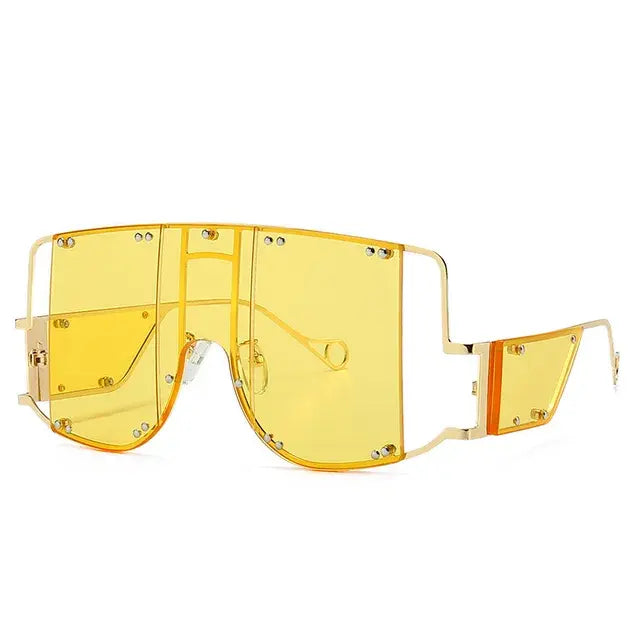 Women Oversized Mirror Square Sunglasses