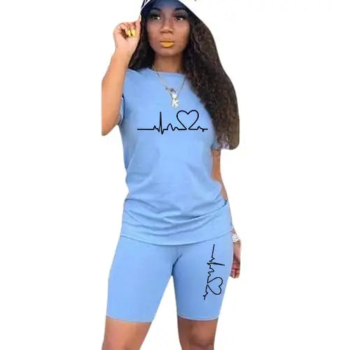 Women Two Piece Summer Sportswear and Casual Set