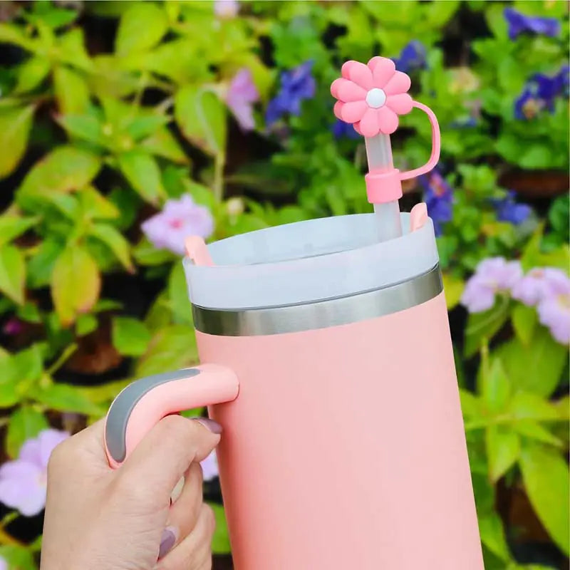 Flower Straw Toppers for Stanley Cup Tumblers