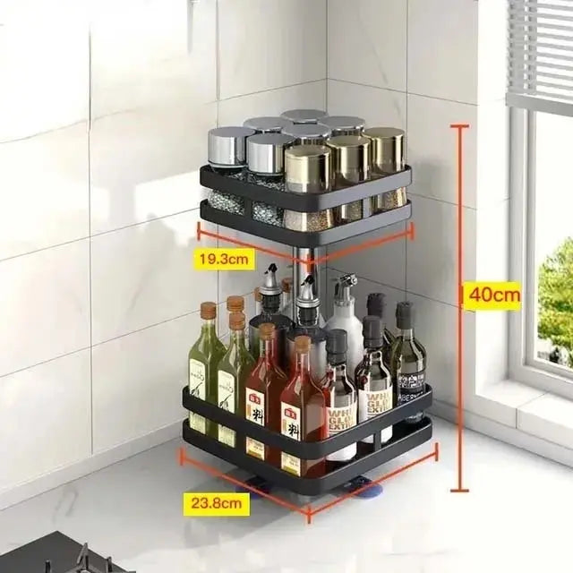 Rotating Spice Rack Organizer Tray