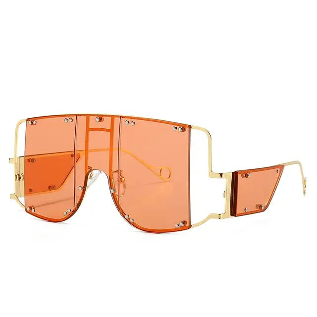 Women Oversized Mirror Square Sunglasses