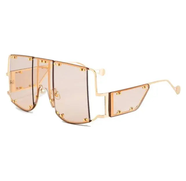 Women Oversized Mirror Square Sunglasses