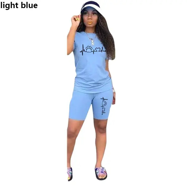 Women Two Piece Summer Sportswear and Casual Set