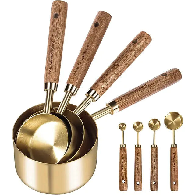 Luxury Gold Measuring Cup and Spoon Set