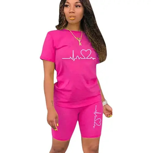 Women Two Piece Summer Sportswear and Casual Set