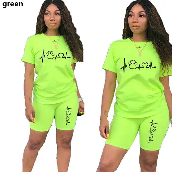 Women Two Piece Summer Sportswear and Casual Set