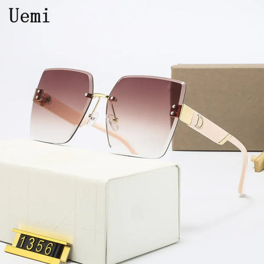 Women Sunglasses Luxury Fashion Brand Rimless Shades