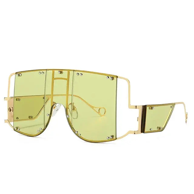 Women Oversized Mirror Square Sunglasses