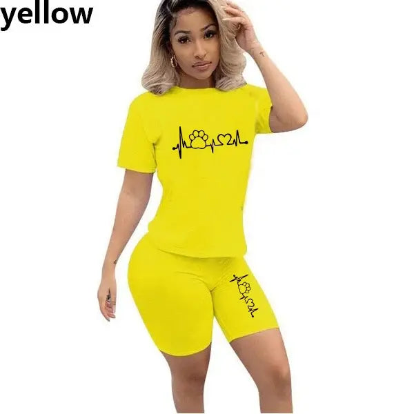 Women Two Piece Summer Sportswear and Casual Set