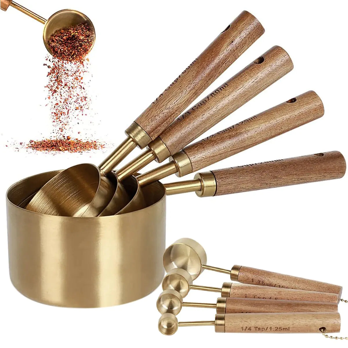 Luxury Gold Measuring Cup and Spoon Set