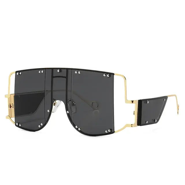 Women Oversized Mirror Square Sunglasses