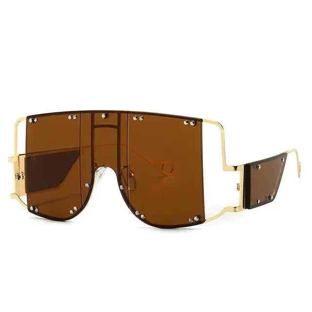 Women Oversized Mirror Square Sunglasses