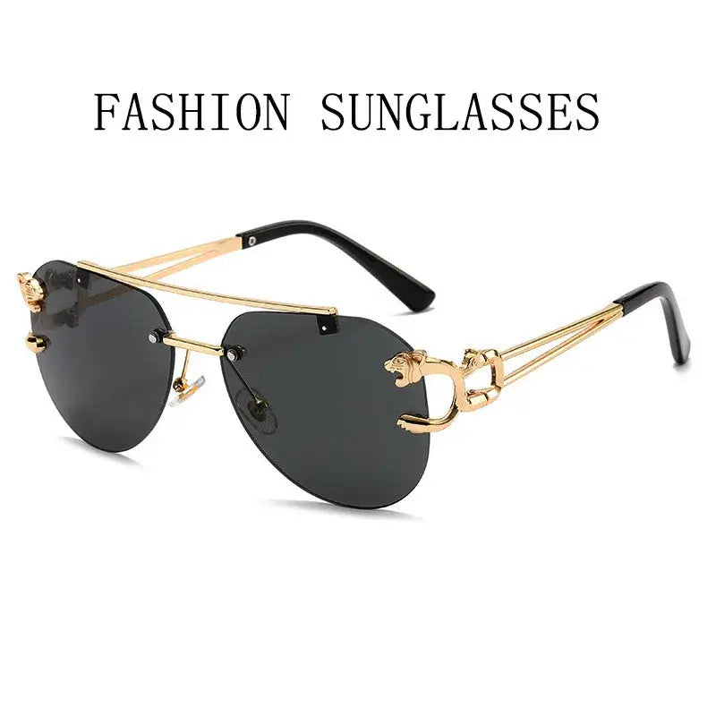 Women Trendy Luxury Fashion Rimless Designer Sunglasses